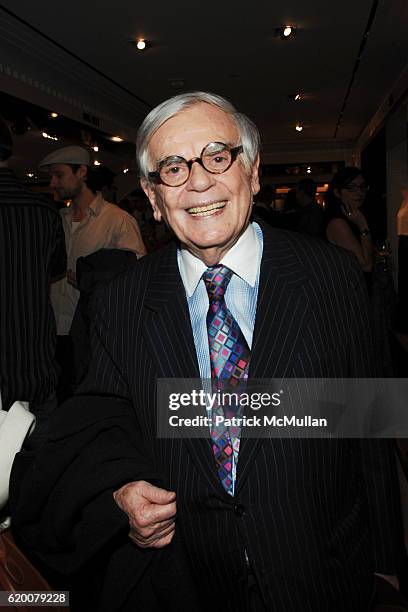 Dominick Dunne attends Celebration & Book Signing for DRAWING FASHION: THE ART OF KENNETH PAUL BLOCK by Susan Mulcahy at Bergdorf Goodman on February...