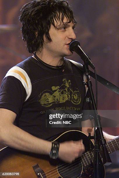 Episode 2446 -- Pictured: Musical guest Jesse Malin performs on March 7, 2003 --