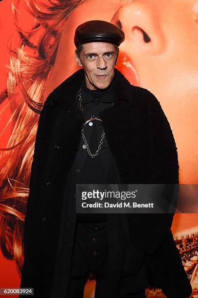 Judy Blame arrives for the opening of Hair by Sam McKnight exhibition at Somerset House on November 1, 2016 in London, England.