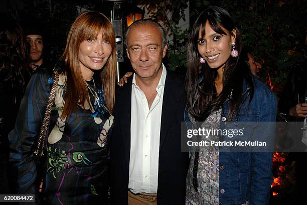 Zeta Graff, Fawaz Gruosi and Ujjwala Raut attend NICOLAS BERGGRUEN's Annual Party at Chateau Marmont at Chateau Marmont on February 20, 2008 in Los...