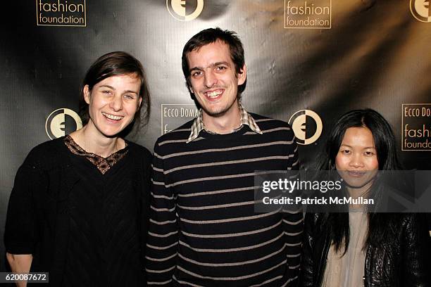 Emma Fletcher, Michael Kresse and Wayne D. Lee attend Ecco Domani Fashion Foundation After Party at Suzie Wongs on February 8, 2008 in New York City.