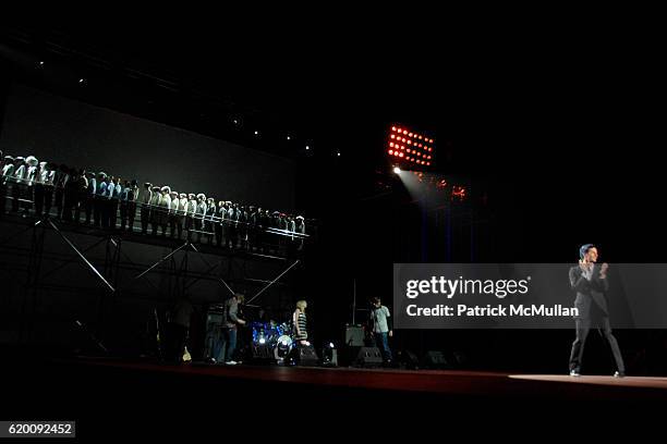 Marc Jacobs and Sonic Youth attend MARC JACOBS Fall 2008 Fashion Show at The Lexington Armory on February 8, 2008 in New York City.