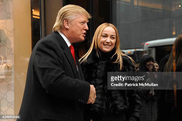 Donald Trump and Frida Giannini attend DONALD TRUMP Joins GUCCI for Ribbon Cutting of the FIFTH AVENUE FLAGSHIP GUCCI STORE at Gucci on February 8,...