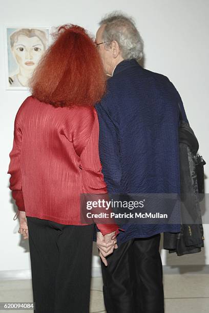 Jeanne-Claude and Christo attend In Memoriam: Jeanne-Claude Denat de Guillebon 1935 ñ 2009 at Steven Kasher Gallery on February 15, 2008 in New York...