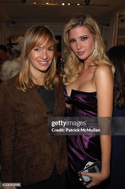 Coralie Charriol Paul and Ivanka Trump attend IVANKA TRUMP hosts THE FRICK COLLECTIONS 08 YOUNG FELLOWS UN BALLO IN MASCHERA pre-BALL cocktail at...