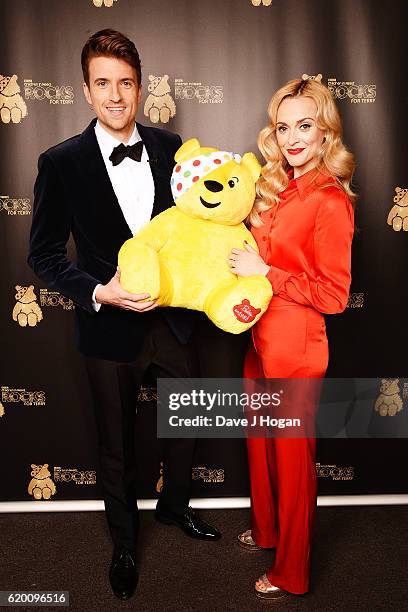 Greg James and Fearne Cotton support BBC Children in Need Rocks for Terry at Royal Albert Hall on November 1, 2016 in London, England.