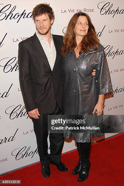 Eric Mabius and Ivy Sherman attend Evening Celebration for La Vie en Rose Actress Marion Cotillard at Chateau Marmont on February 4, 2008 in...