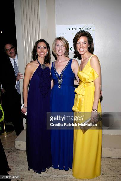 Alison Levasseur, Jennifer Banks Oughourlian and Melissa Meeschaert attend LA VIE EN VERT GALA 2008 Lycee Francais de New York at Cipriani Wall...