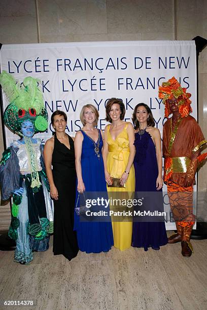 Cesaltine Gregorio, Jennifer Banks Oughourlian, Melissa Meeschaert and Alison Levasseur attend LA VIE EN VERT GALA 2008 Lycee Francais de New York at...