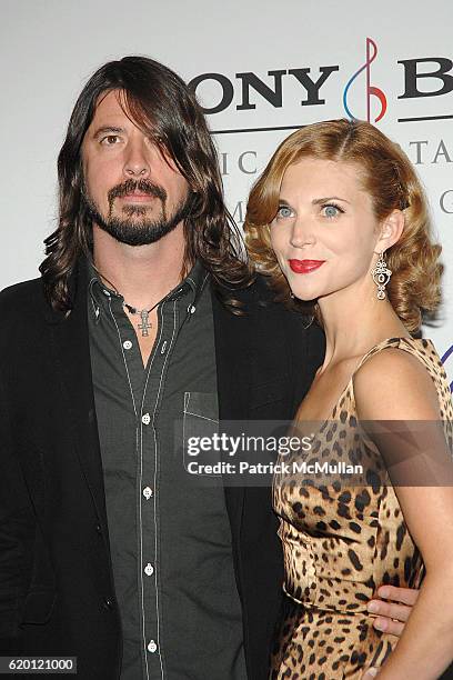 Dave Grohl and Jordyn Blum attend The 2008 Clive Davis Pre-Grammy Party - Arrivals at Beverly Hills on February 9, 2008.