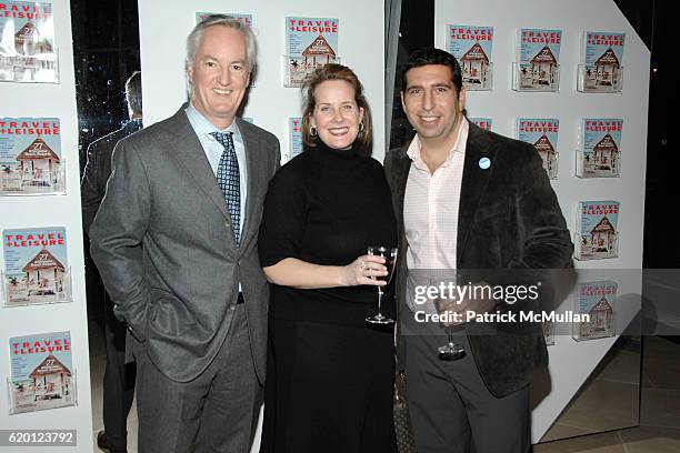 Ed Kelly, Colleen Buckley and JP Kyrillos attend TRAVEL + LEISURE 2008 Design Awards at IAC Building on February 12, 2008 in New York City.