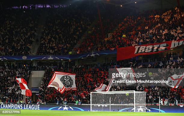 General view inside the stadium during the UEFA Champions League Group D match between PSV Eindhoven and FC Bayern Muenchen at Philips Stadion on...