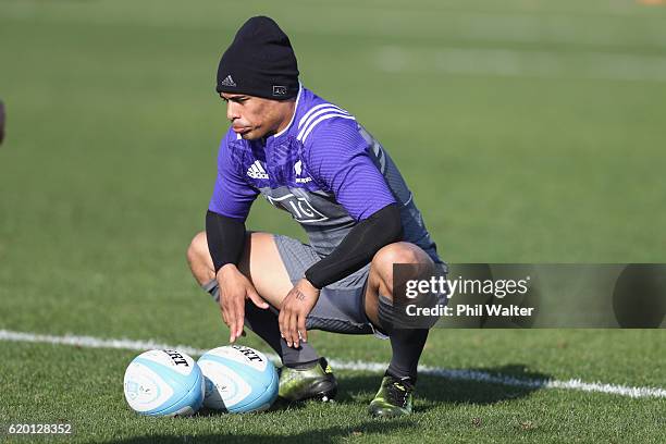 Aaron Smith of the All Blacks during a training session at Toyota Park on November 1, 2016 in Chicago, Illinois.