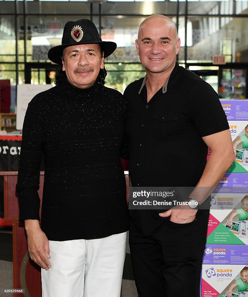 Carlos Santana, House Of Blues, And The Milagro Foundation Funds Project At Agassi Prep