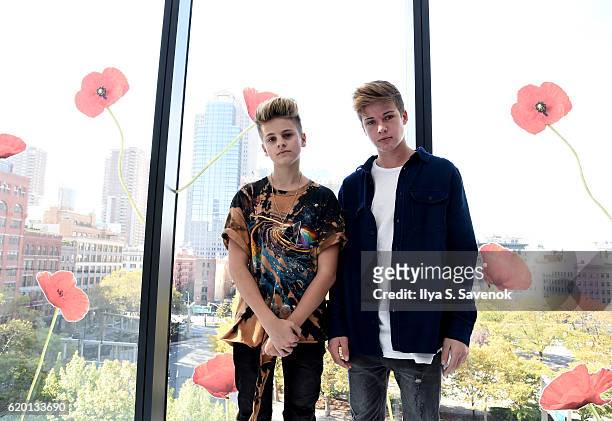 Mark Thomas and Blake Gray attend PTTOW! SESSIONS and WORLDZ Kickoff Party at Spring Place on November 1, 2016 in New York City.
