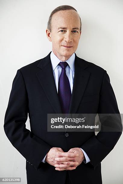 : Politician, former Governor of Indiana, author and former President of Purdue University Mitch Daniels poses for a portrait in New York, New York...