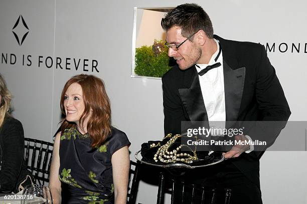 Julianne Moore and Diamond plate attend The DIAMOND INFORMATION CENTER & JULIANNE MOORE Host Private Dinner at Chateau Marmont on February 22, 2008...