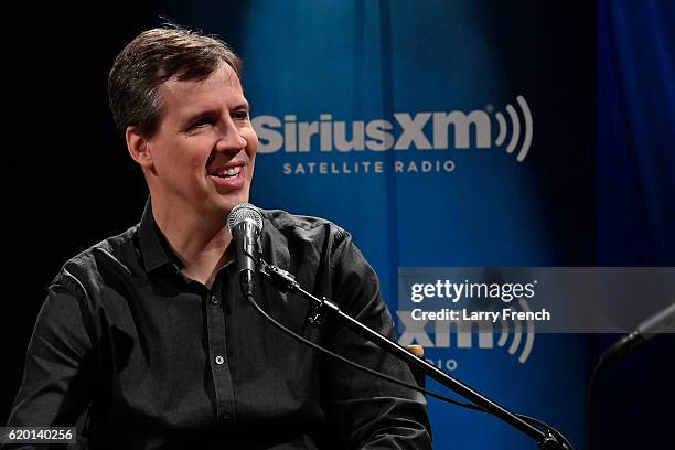 Diary of a Wimpy Kid" author Jeff Kinney appears on Kids Place Live hosted by Mindy Thomas , host of the Absolutelky Mindy Show at SiriusXM Studio on...