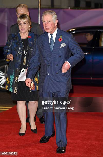 Prince Charles, Prince of Wales attends the Pride Of Britain Awards at The Grosvenor House Hotel on October 31, 2016 in London, England.