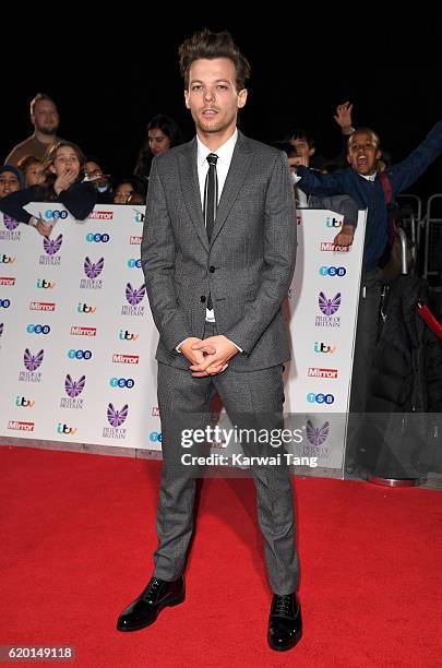 Louis Tomlinson attends the Pride Of Britain Awards at The Grosvenor House Hotel on October 31, 2016 in London, England.