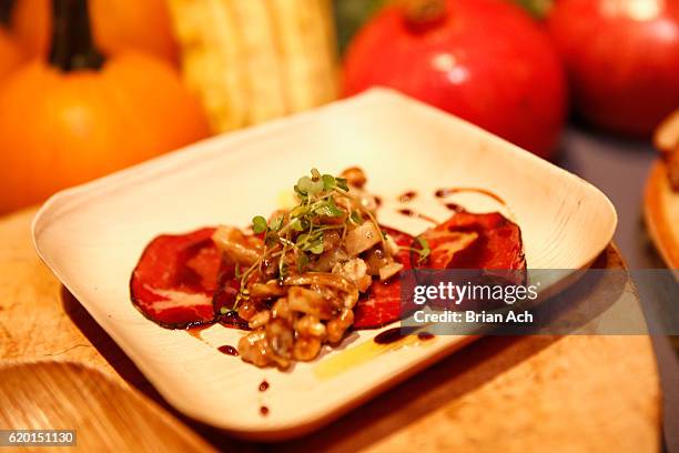 Housemade bresaola from Cookshop on display at the 2016 New York Taste presented by Citi hosted by New York Magazine on November 1, 2016 in New York...