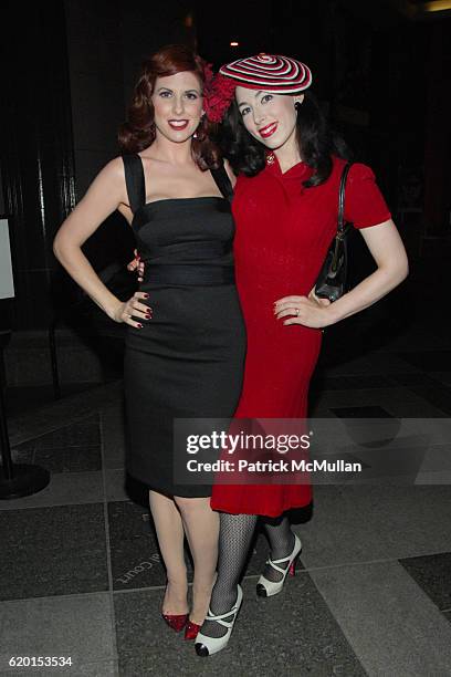 Ava Garter and Evie Lovelle attend Costume Council at LACMA "From Burlesque to Couture" at LACMA on November 17, 2008 in Los Angeles, CA.