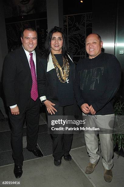 Aaron Montelongo, Yvette Alexander and Richard Casillas attend Costume Council at LACMA "From Burlesque to Couture" at LACMA on November 17, 2008 in...