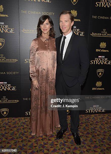 Sophie Hunter and Benedict Cumberbatch attend the Screening of Marvel Studios' "Doctor Strange" hosted by Lamborghini with the Cinema Society,...