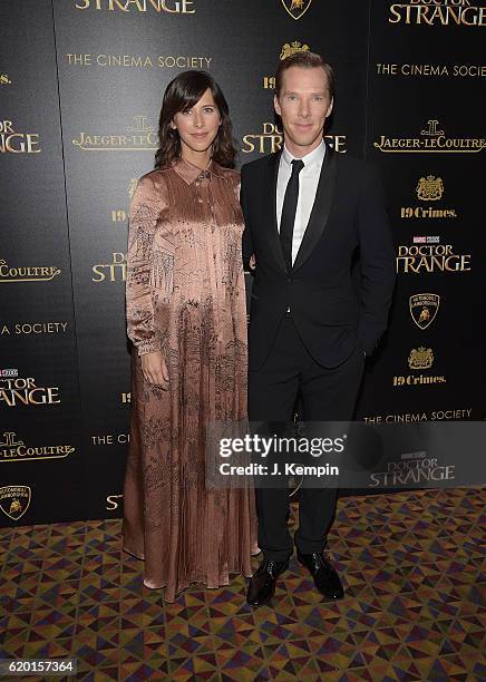 Sophie Hunter and Benedict Cumberbatch attend the Screening of Marvel Studios' "Doctor Strange" hosted by Lamborghini with the Cinema Society,...