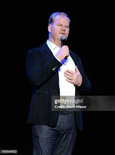 Comedian, performer Jim Gaffigan performs on stage as The New York Comedy Festival and The Bob Woodruff Foundation present the 10th Annual Stand Up...