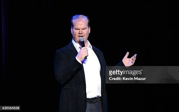 Comedian, performer Jim Gaffigan performs on stage as The New York Comedy Festival and The Bob Woodruff Foundation present the 10th Annual Stand Up...