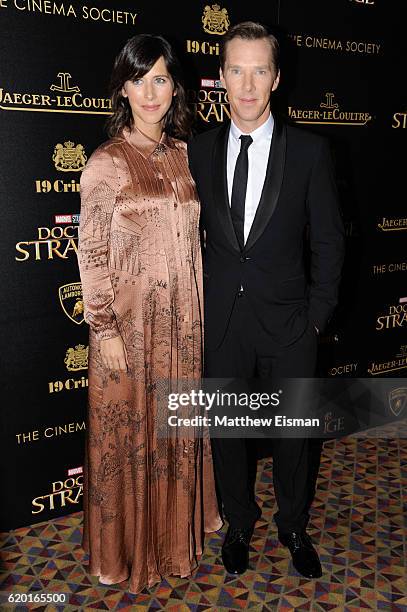 Sophie Hunter and Benedict Cumberbatch attend the screening of Marvel Studios' "Doctor Strange" at AMC Empire on November 1, 2016 in New York City.