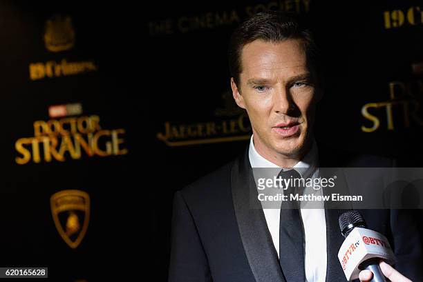 Actor Benedict Cumberbatch attends the screening of Marvel Studios' "Doctor Strange" at AMC Empire on November 1, 2016 in New York City.