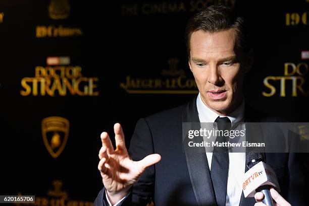 Actor Benedict Cumberbatch attends the screening of Marvel Studios' "Doctor Strange" at AMC Empire on November 1, 2016 in New York City.