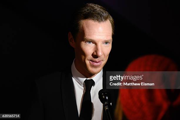 Actor Benedict Cumberbatch attends the screening of Marvel Studios' "Doctor Strange" at AMC Empire on November 1, 2016 in New York City.