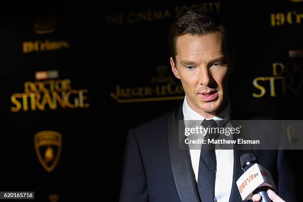 Actor Benedict Cumberbatch attends the screening of Marvel Studios' "Doctor Strange" at AMC Empire on November 1, 2016 in New York City.