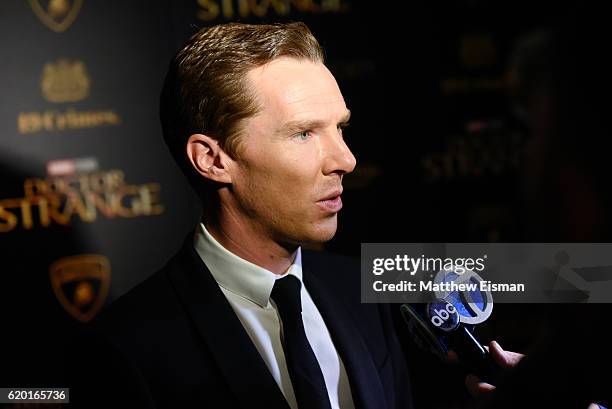 Actor Benedict Cumberbatch attends the screening of Marvel Studios' "Doctor Strange" at AMC Empire on November 1, 2016 in New York City.