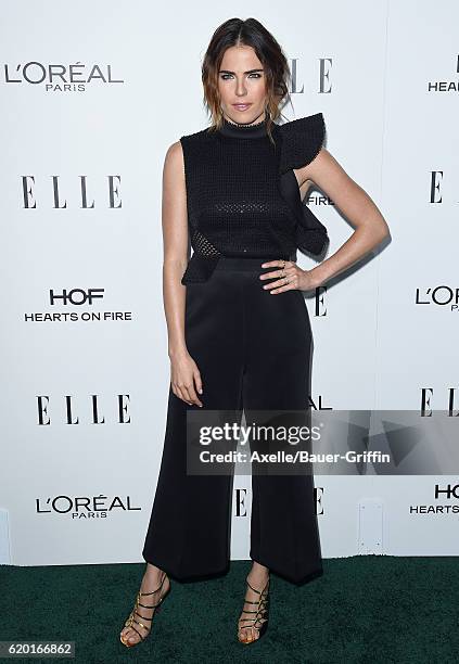 Actress Karla Souza arrives at the 23rd Annual ELLE Women In Hollywood Awards at Four Seasons Hotel Los Angeles at Beverly Hills on October 24, 2016...