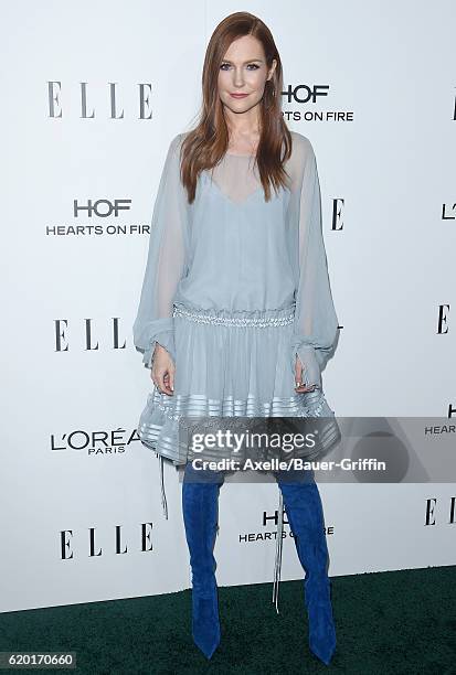 Actress Darby Stanchfield arrives at the 23rd Annual ELLE Women In Hollywood Awards at Four Seasons Hotel Los Angeles at Beverly Hills on October 24,...