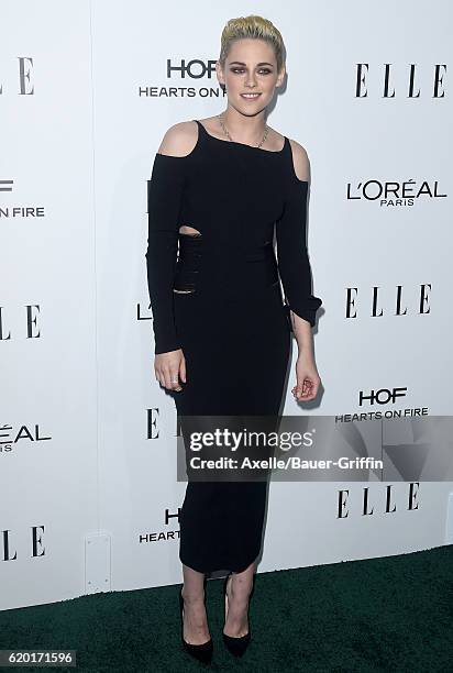 Actress Kristen Stewart arrives at the 23rd Annual ELLE Women In Hollywood Awards at Four Seasons Hotel Los Angeles at Beverly Hills on October 24,...