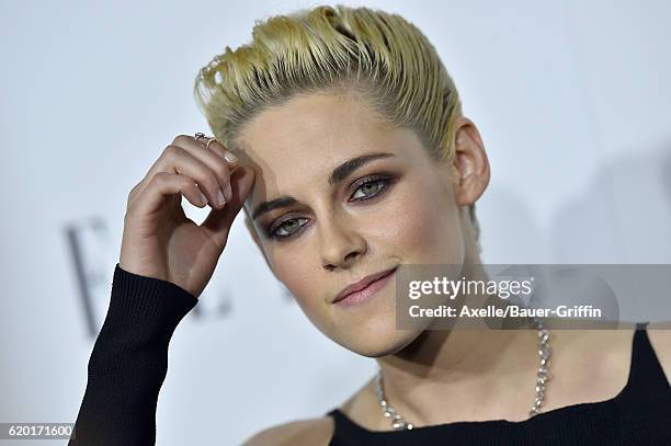 Actress Kristen Stewart arrives at the 23rd Annual ELLE Women In Hollywood Awards at Four Seasons Hotel Los Angeles at Beverly Hills on October 24,...