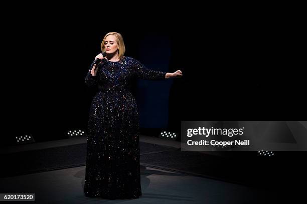 Adele performs at American Airlines Center on November 1, 2016 in Dallas, Texas.