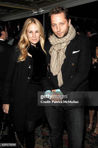 Rebekah McCabe and Derek Blasberg attend TRIBECA FILM INSTITUTE "QUANTUM OF SOLACE" Afterparty at Tavern on the Green on November 11, 2008 in New...