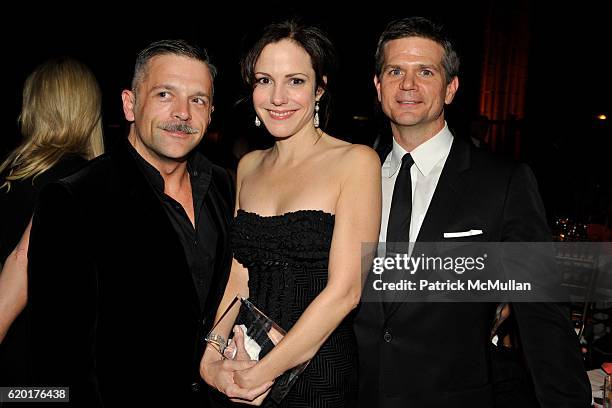 Troy Nankin, Mary Louise Parker and O'Brien Kelly attend THE 2008 EMERY AWARDS Benefiting the HETRICK-MARTIN Institute at Cipriani 42nd Street on...