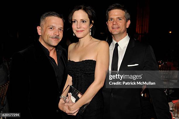 Troy Nankin, Mary Louise Parker and O'Brien Kelly attend THE 2008 EMERY AWARDS Benefiting the HETRICK-MARTIN Institute at Cipriani 42nd Street on...