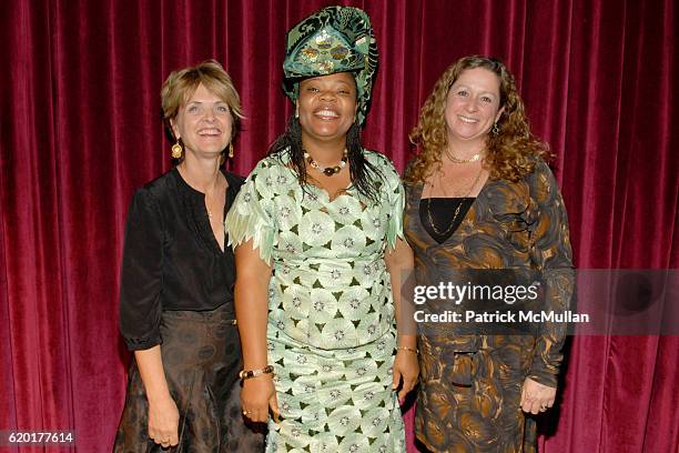 Gini Reticker, Leymah Gbowee and Abigail Disney attend Private Screening of PRAY THE DEVIL BACK TO HELL at Celeste Bartos Theater and Plaza Athenee...