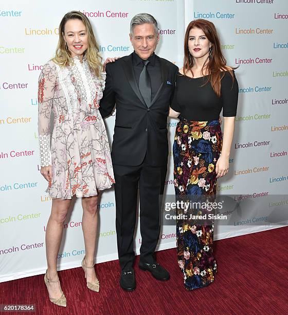 Anna Nikolayevsky, Vin Cipolla and Olivia Cipolla attend Lincoln Center's 2016 Fall Gala at Jazz at Lincoln Center on November 1, 2016 in New York...
