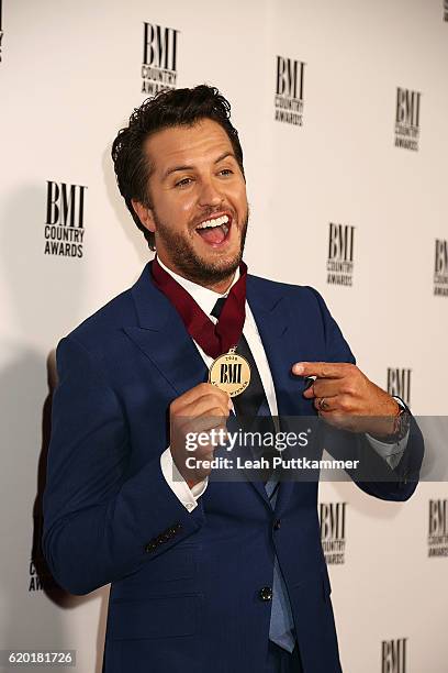 Singer-songwriter Luke Bryan attends the 64th Annual BMI Country awards on November 1, 2016 in Nashville, Tennessee.