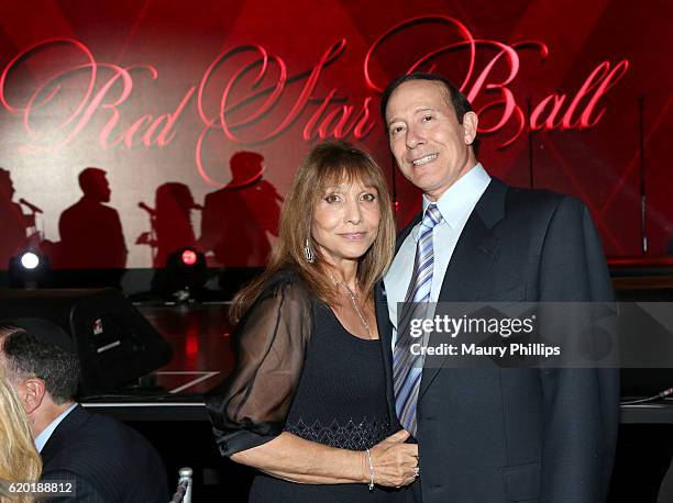 Honorees Gila Milstein and Adam Milstein attend the American Friends of Magen David Adom's Red Star Ball at The Beverly Hilton Hotel on November 1,...