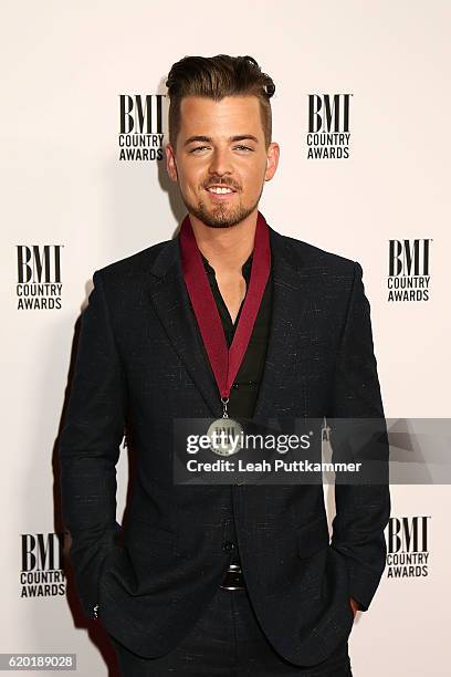 Singer-songwriter Chase Bryant attends the 64th Annual BMI Country awards on November 1, 2016 in Nashville, Tennessee.